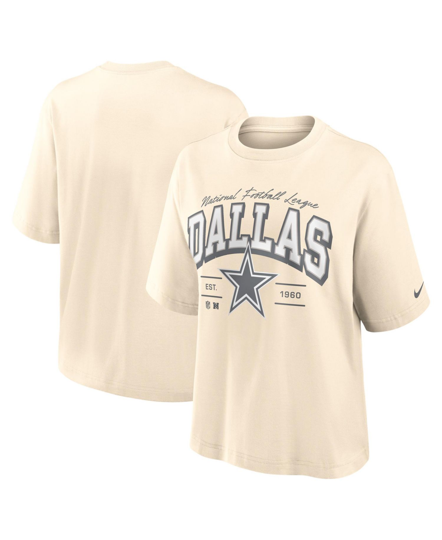 Women's Cream Dallas Cowboys Vintage Mod Boxy T-Shirt