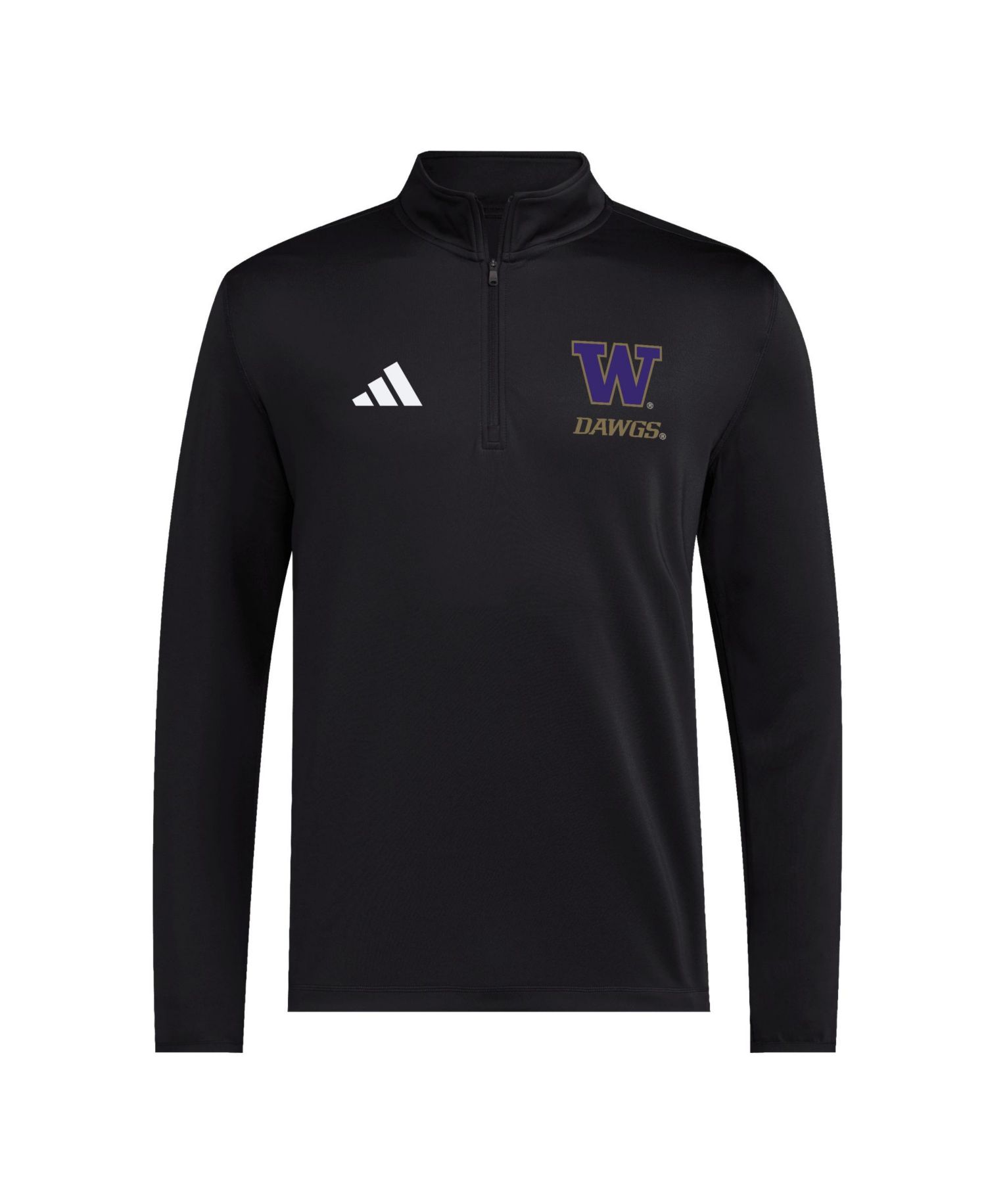 Men's Black Washington Huskies Dawgs Quarter-Zip Pullover Sweatshirts