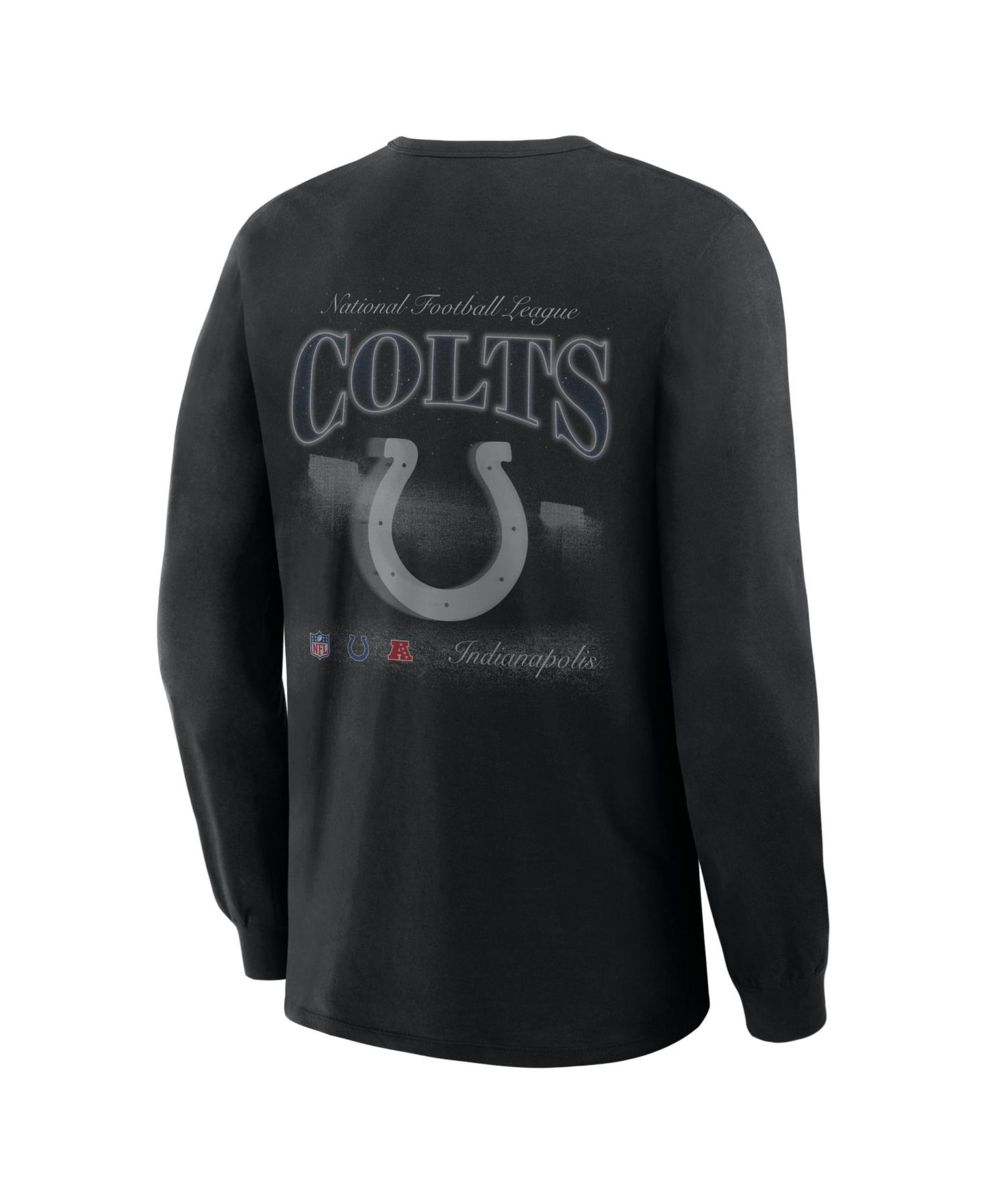 Мужская футболка Fanatics Black Indianapolis Colts Midnight Falls Long Sleeve — фото 4