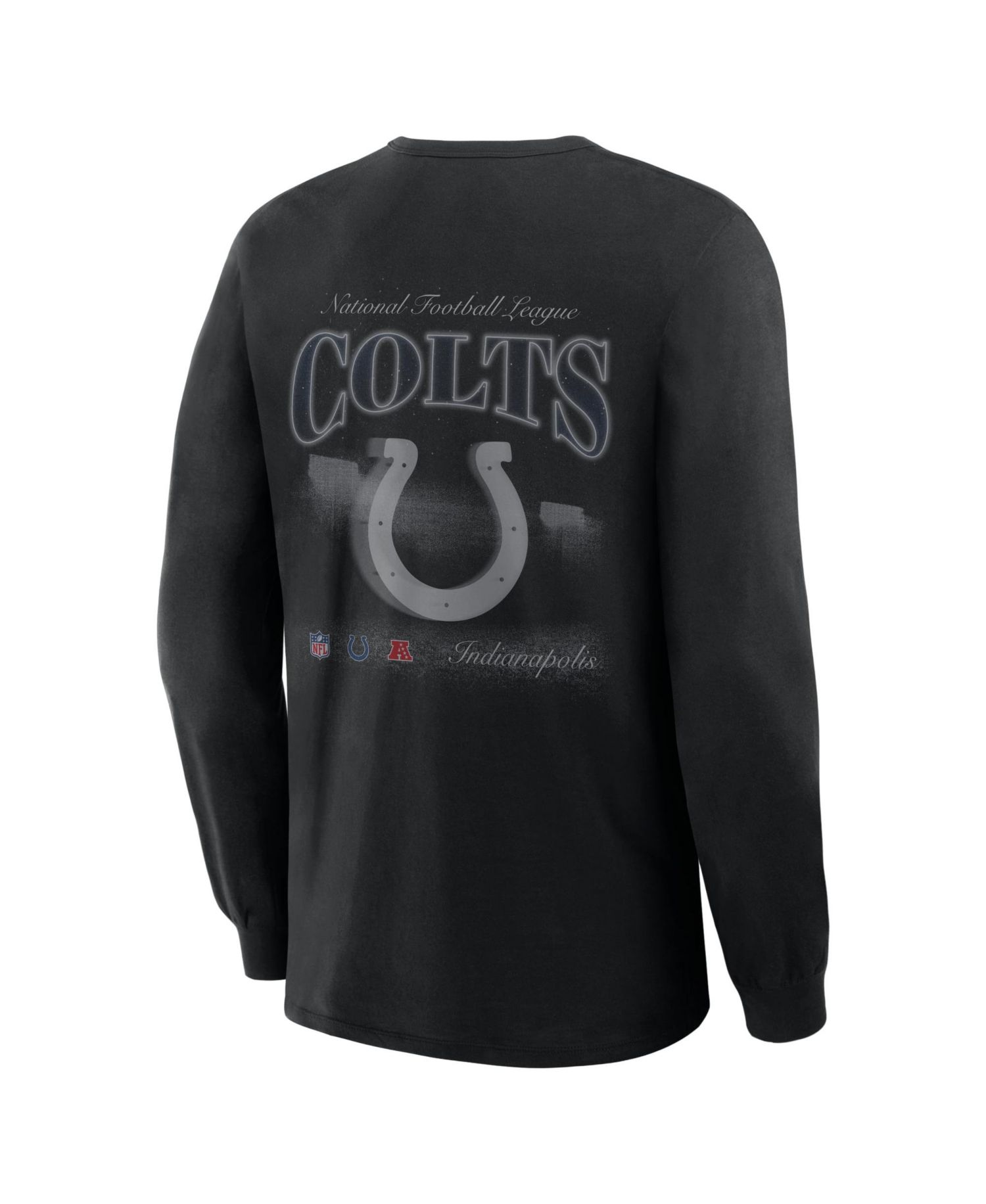 Men's Black Indianapolis Colts Midnight Falls Long Sleeve T-Shirt