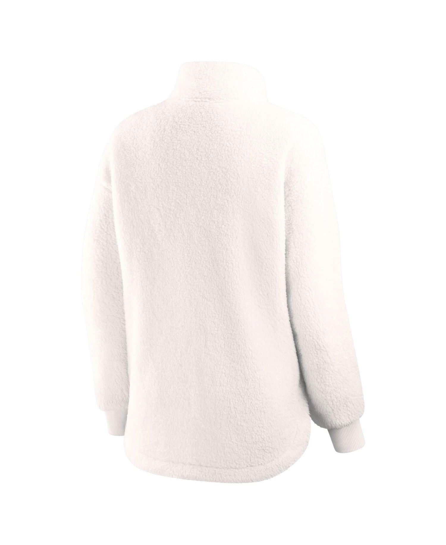Women's White Washington Capitals Rush Sherpa Half-Snap Pullover Sweatshirts