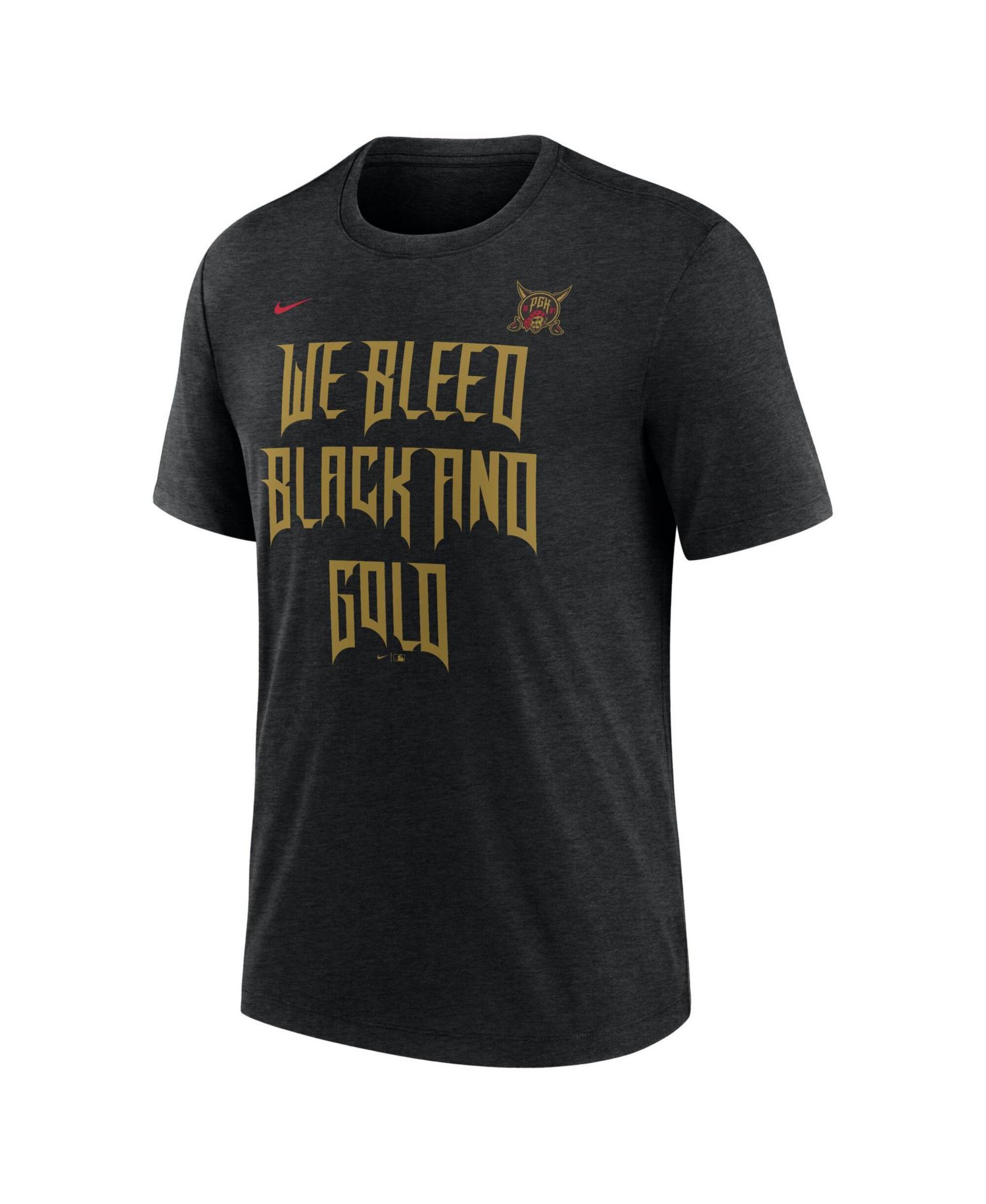 Men's Heather Black Pittsburgh Pirates City Connect Legacy Tri-Blend T-Shirt