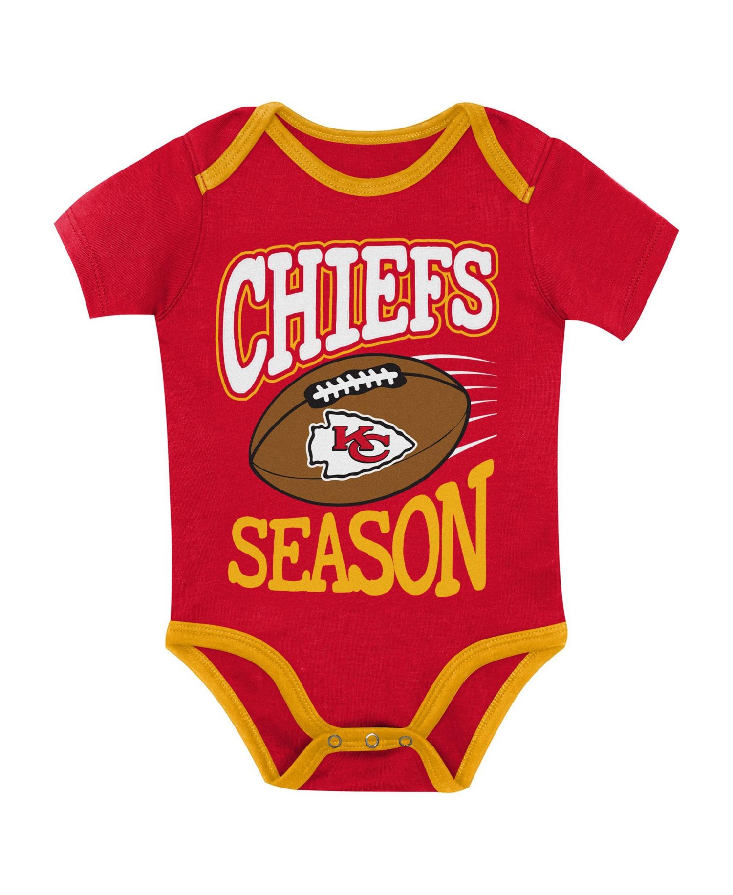 Baby Boys and Girls Kansas City Chiefs First Round Pick Three-Piece Bodysuit Set