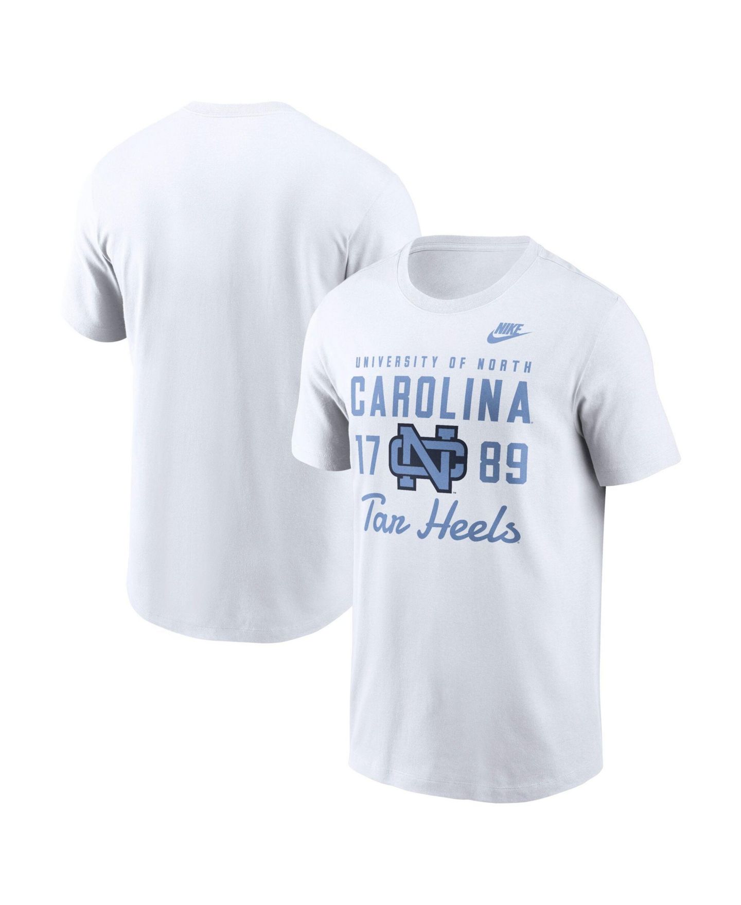 Мужские футболки Nike White North Carolina Tar Heels Legacy Stacked Established — фото 5