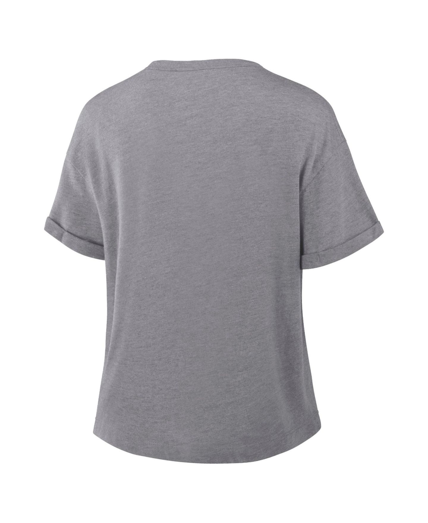 Женская футболка Fanatics Heather Gray Dallas Cowboys Pennant Wave Tribute Tri-Blend Boxy — фото 2