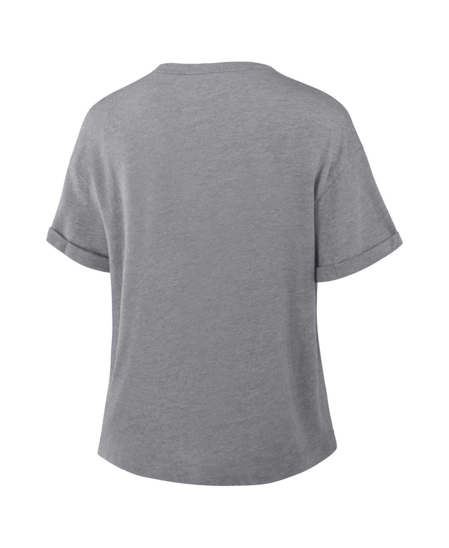 Women's Heather Gray Dallas Cowboys Pennant Wave Tribute Tri-Blend Boxy T-Shirt