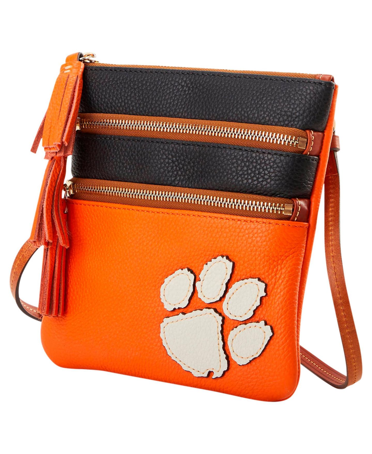 Женская сумка Dooney & Bourke Clemson Tigers Infield Triple Zip Crossbody Purse — фото 4