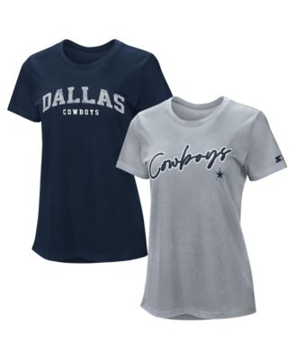 Women's  Navy/Silver Dallas Cowboys T-Shirt Combo Pack