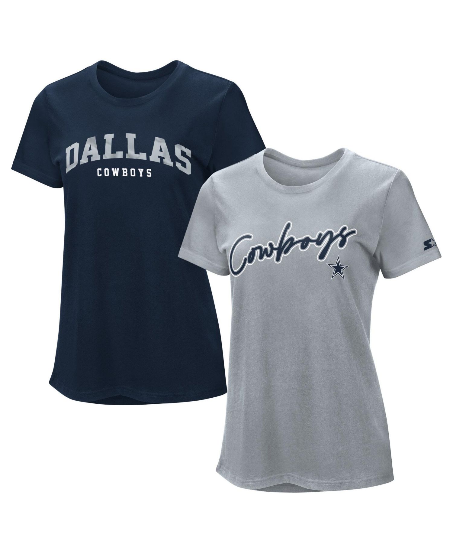Women's Navy/Silver Dallas Cowboys T-Shirt Combo Pack