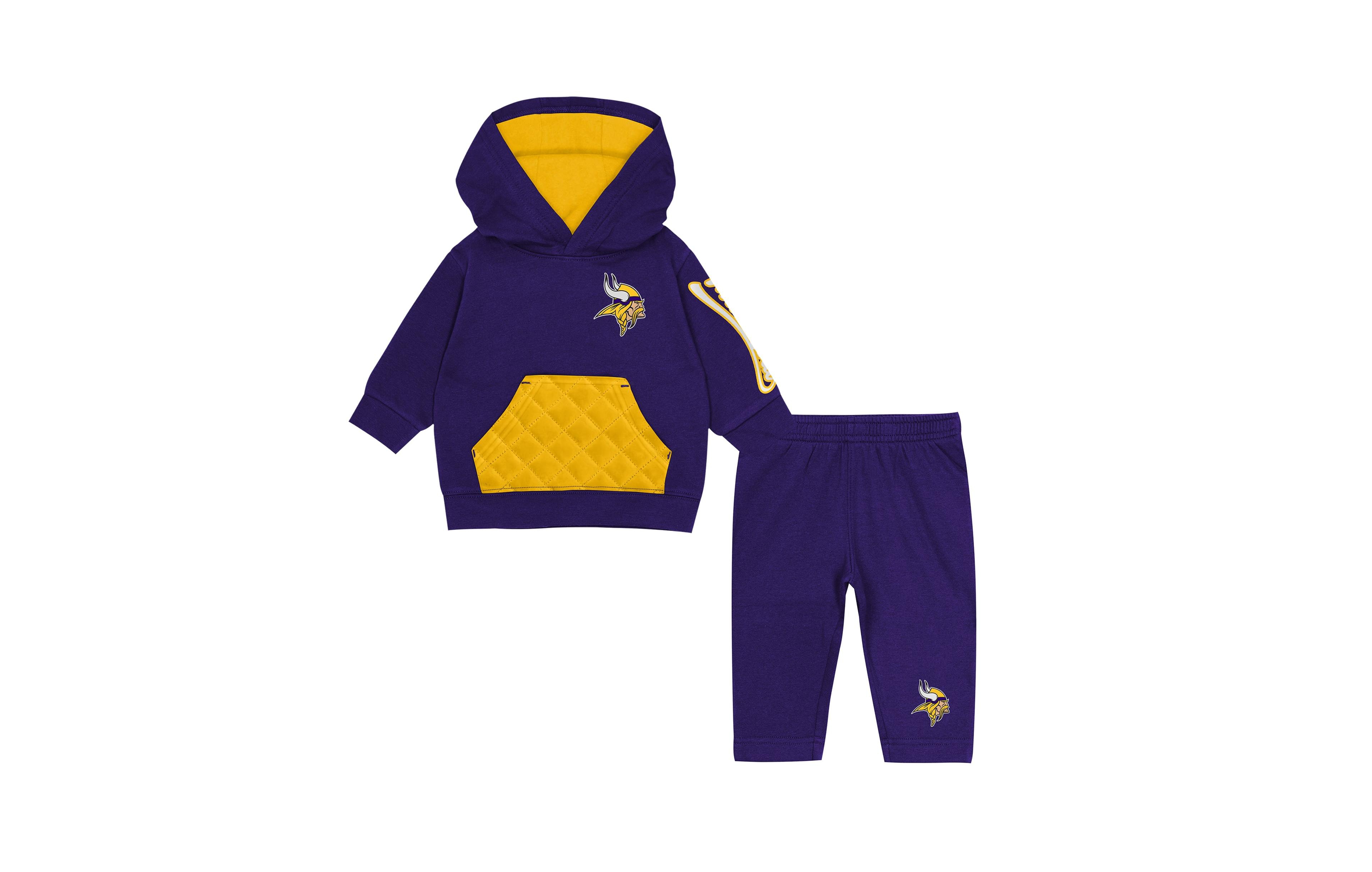Outerstuff Toddler Purple Minnesota Vikings Drive Stopper Hoodie Pants Fleece Set