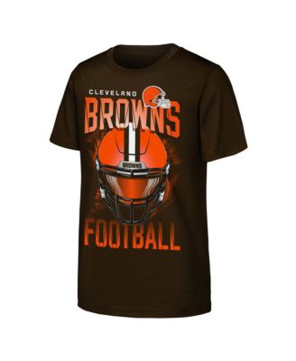 Big Boys and Girls Brown Cleveland Browns Full Gear T-Shirt