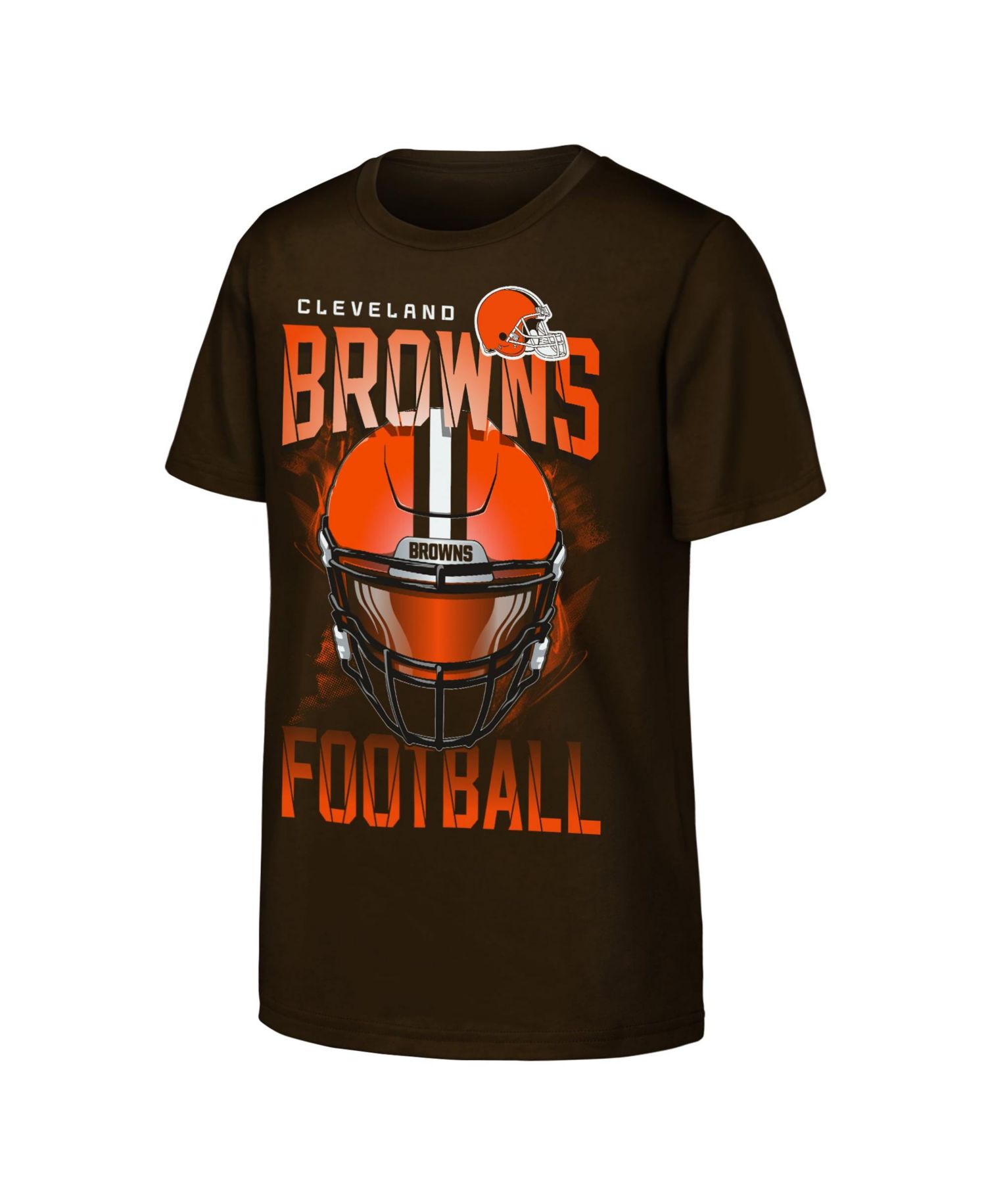 Big Boys and Girls Brown Cleveland Browns Full Gear T-Shirt