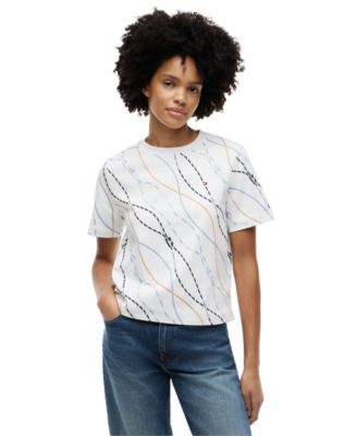Women's Interlock Boxy Crewneck Short-Sleeve T-Shirt