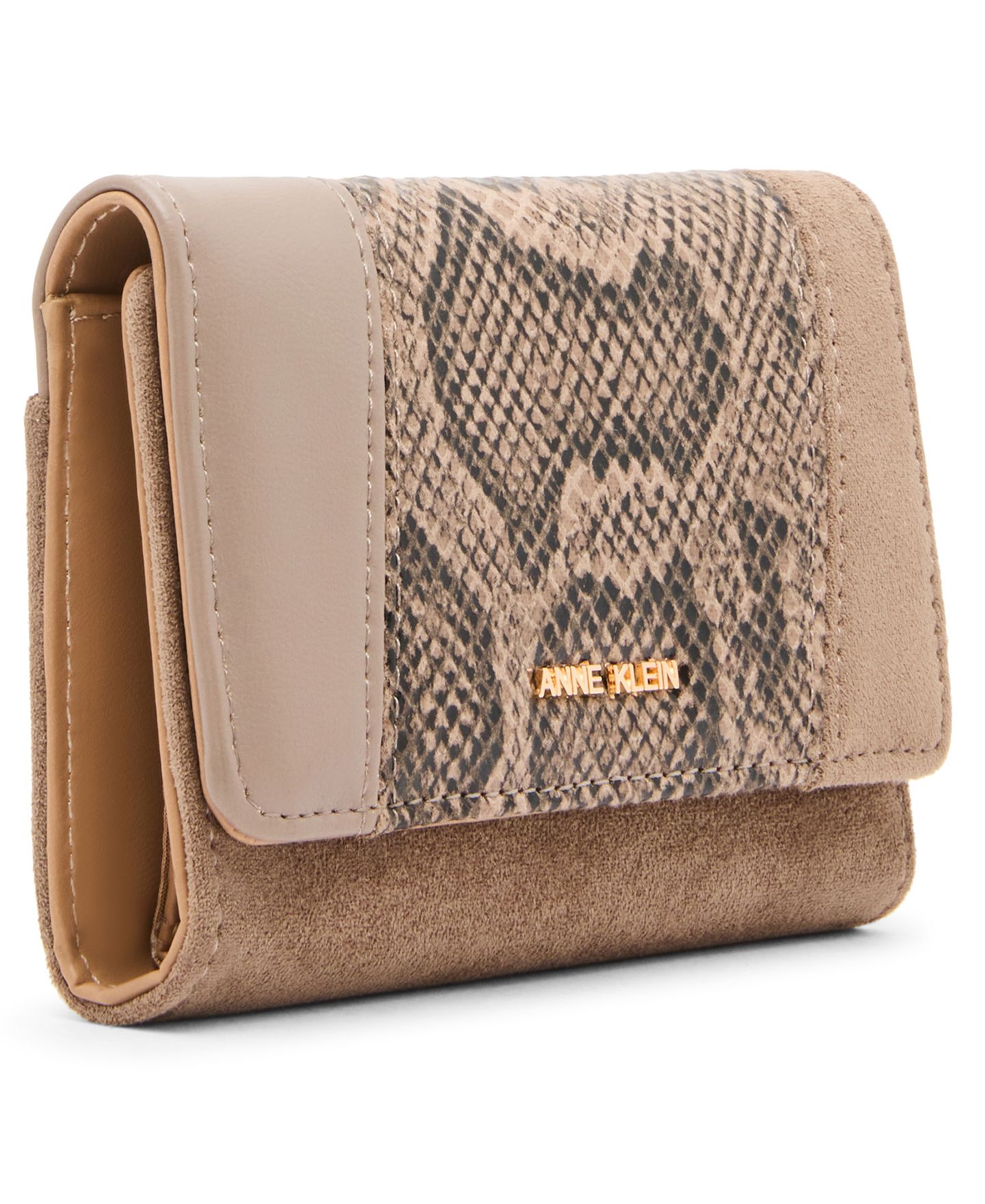 Женский кошелёк Anne Klein Trifold Flap Wallet, цвет: Бежевый — фото 3