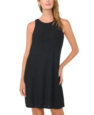 Women's Sleeveless Shift Keyhole-Back Dress