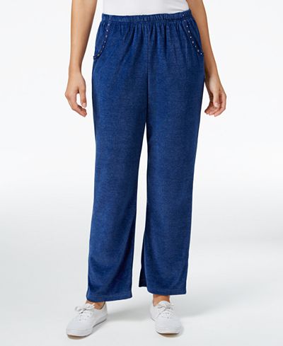 Alfred Dunner Adirondack Trail Velour Pull-On Pants