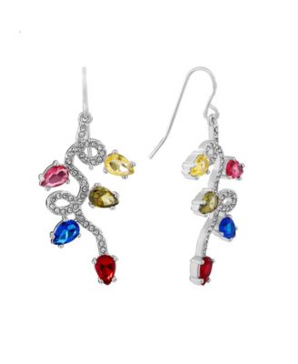 Crystal Holiday Lights Dangle Earrings