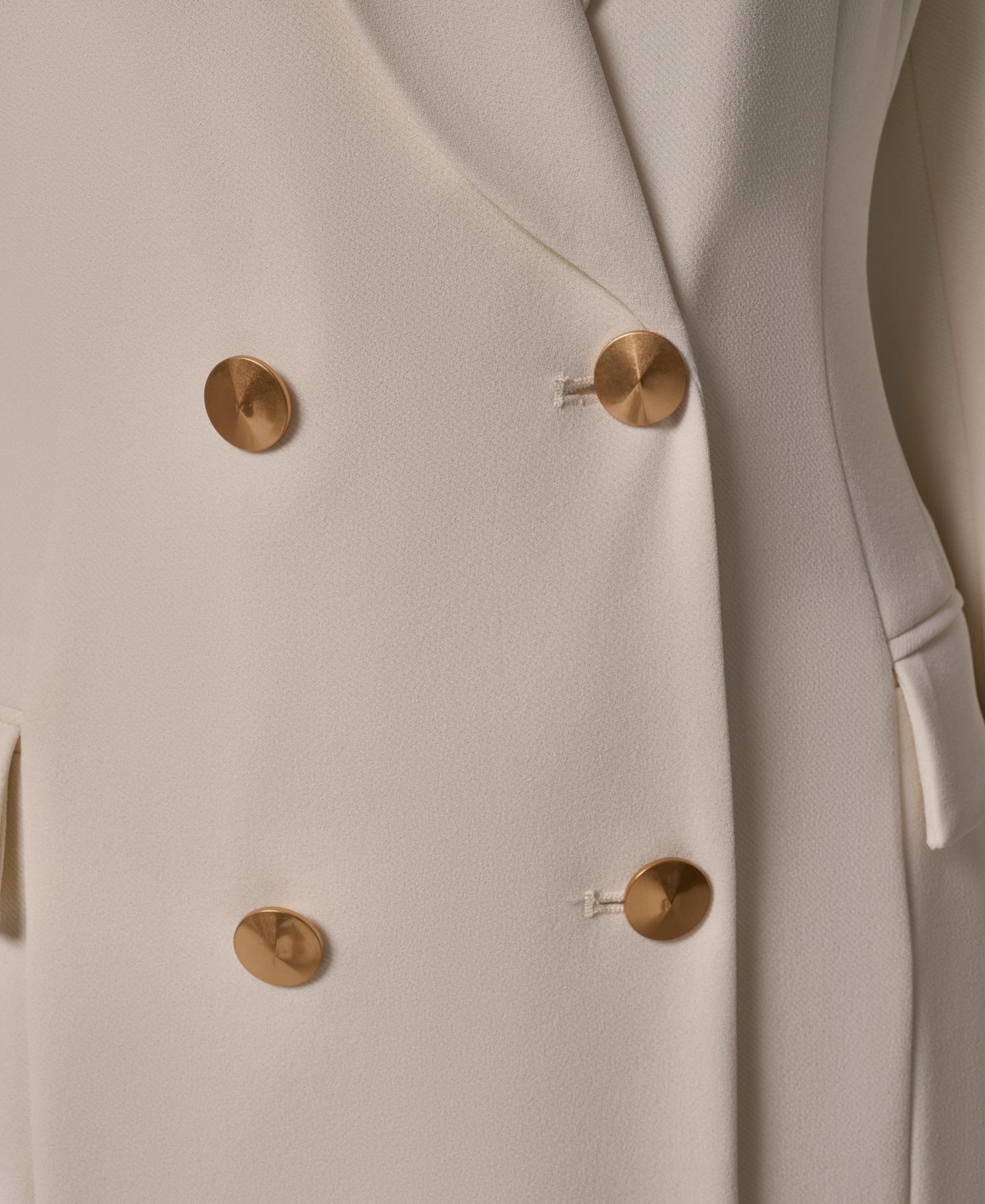 Женское платье Donna Karan New York Double-Breasted Shawl Collar Asymmetric-Front-Hem Blazer, цвет: Pristine (Pristine) — фото 5
