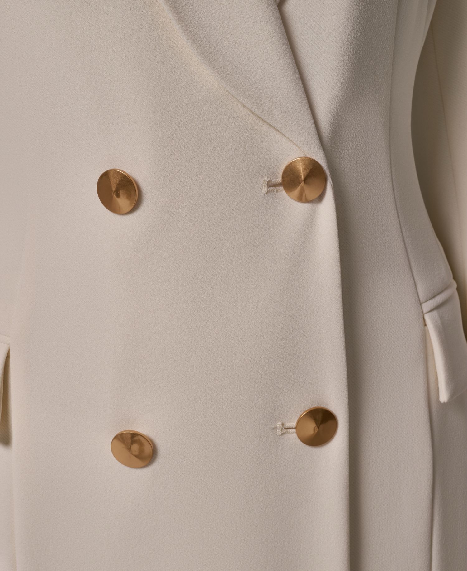 Women's Double-Breasted Shawl Collar Asymmetric-Front-Hem Blazer Dress