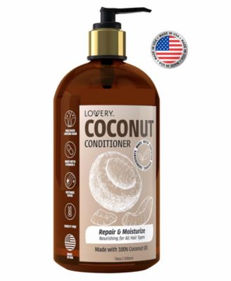 Coconut Conditioner, Hair Care with Coconut, Argan and Jojoba Oils, Vitamin E, Shea Butter, Paraben-Free, 16 fl oz