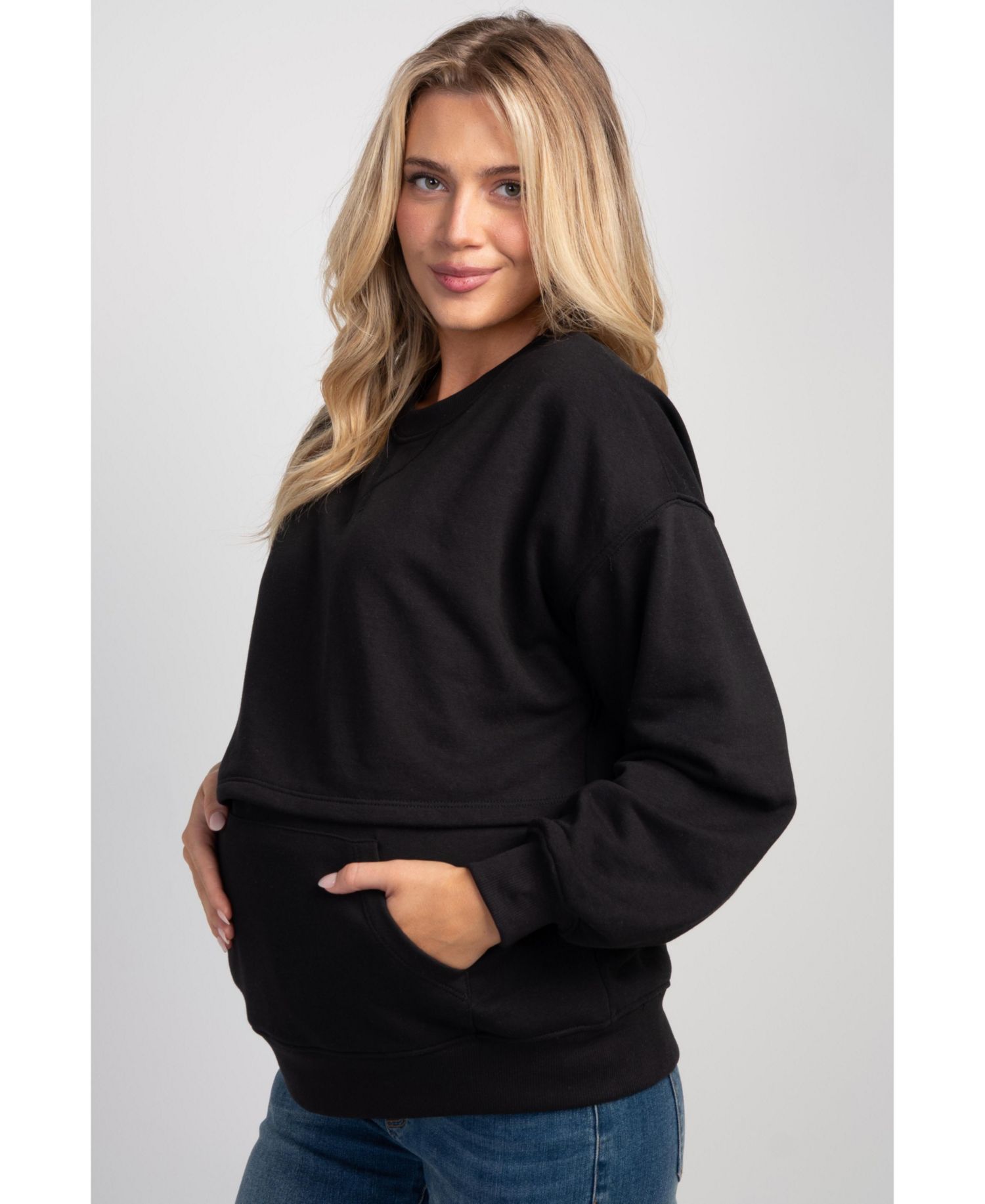 Maternity Nursing Drop-Shoulder Sweatshirt