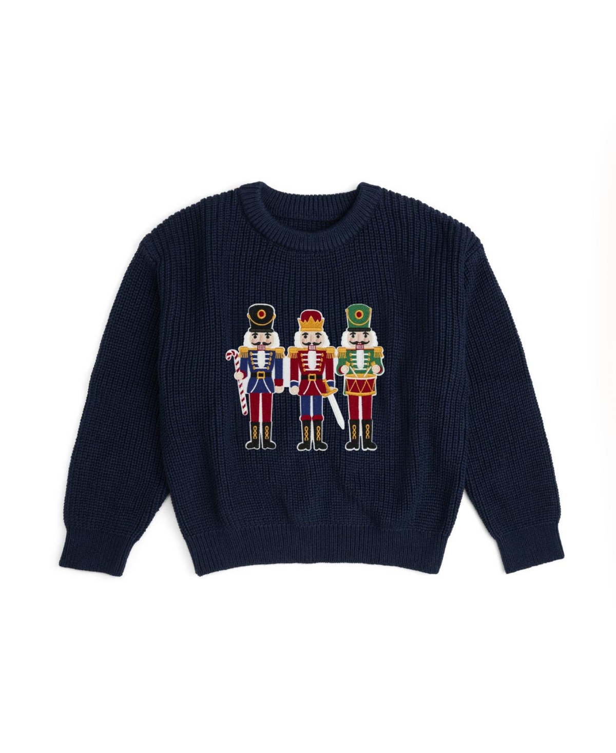Sweet Wink Boys' 4-20 Nutcracker Patch Crewneck Long-Sleeve Sweater