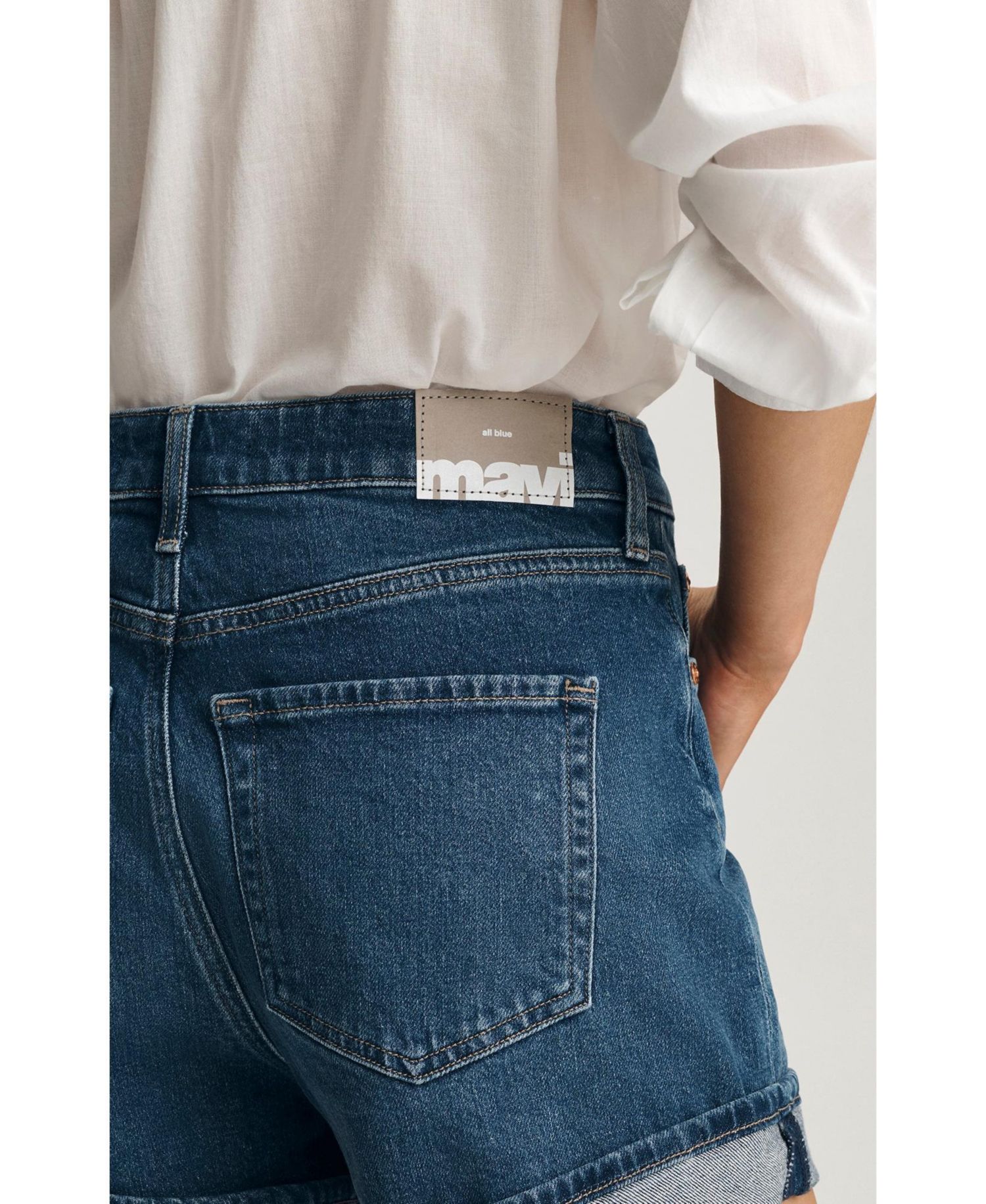Women's Heidi High-Waisted Cuffed Denim Shorts, 3.5" Inseam