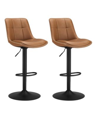 Swivel Bar Stools Set of 2 with Adjustable Height
