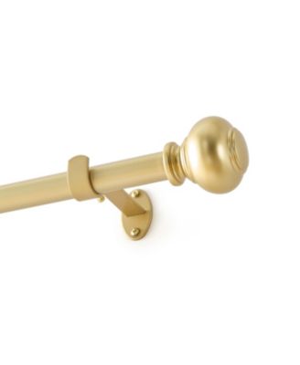 Greenwich 1" Single Curtain Rod with Spherical Ball Finial