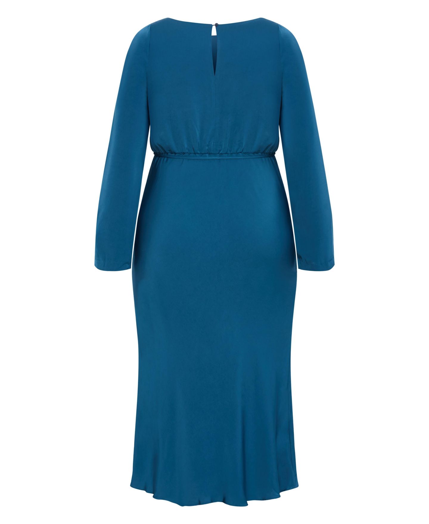 Женское платье CITY CHIC Plus Size Tara Boat Neck Long-Sleeve Maxi, цвет: Petrol — фото 5