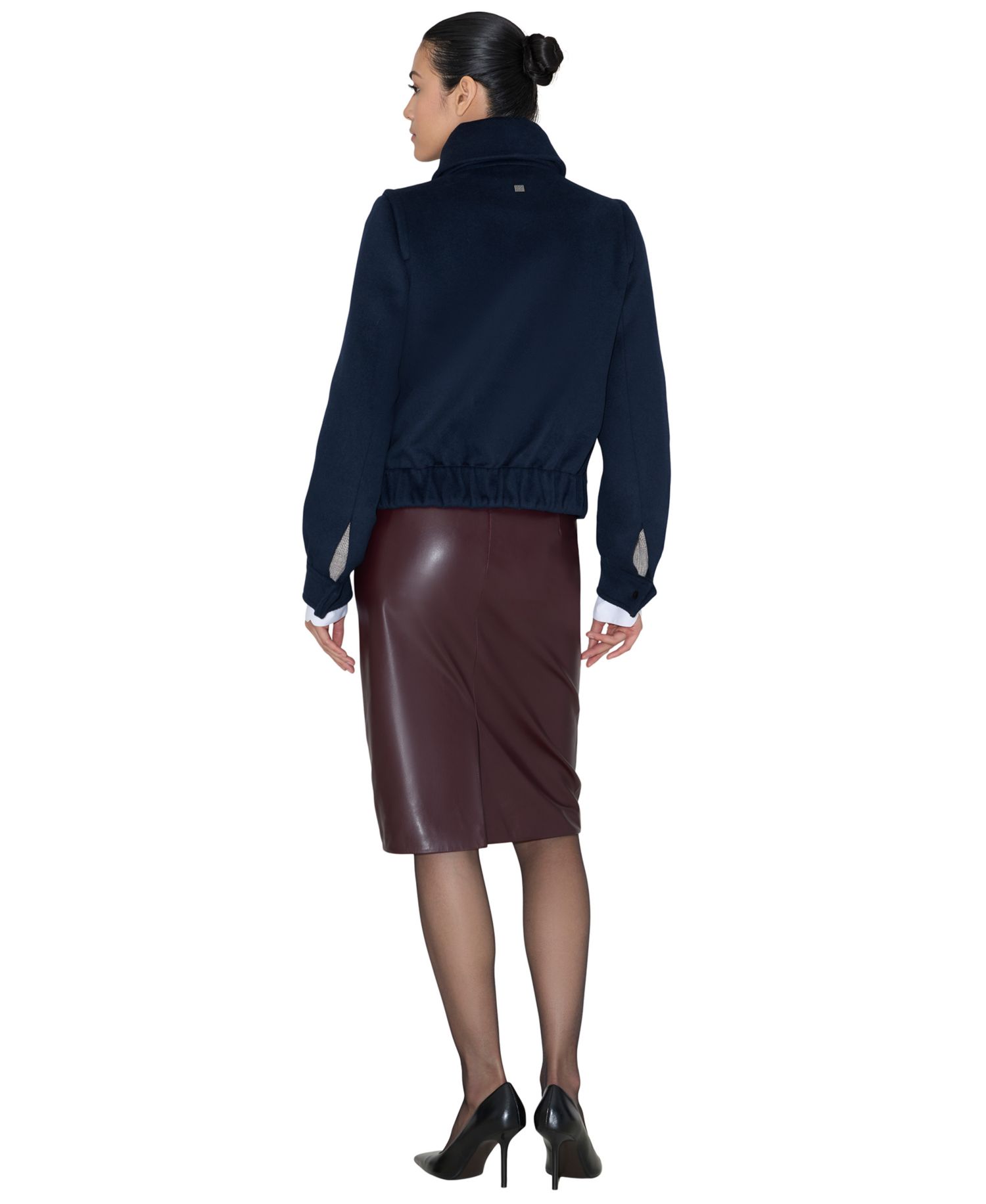 Women's Gene Wool-Blend Bomber Short Coat