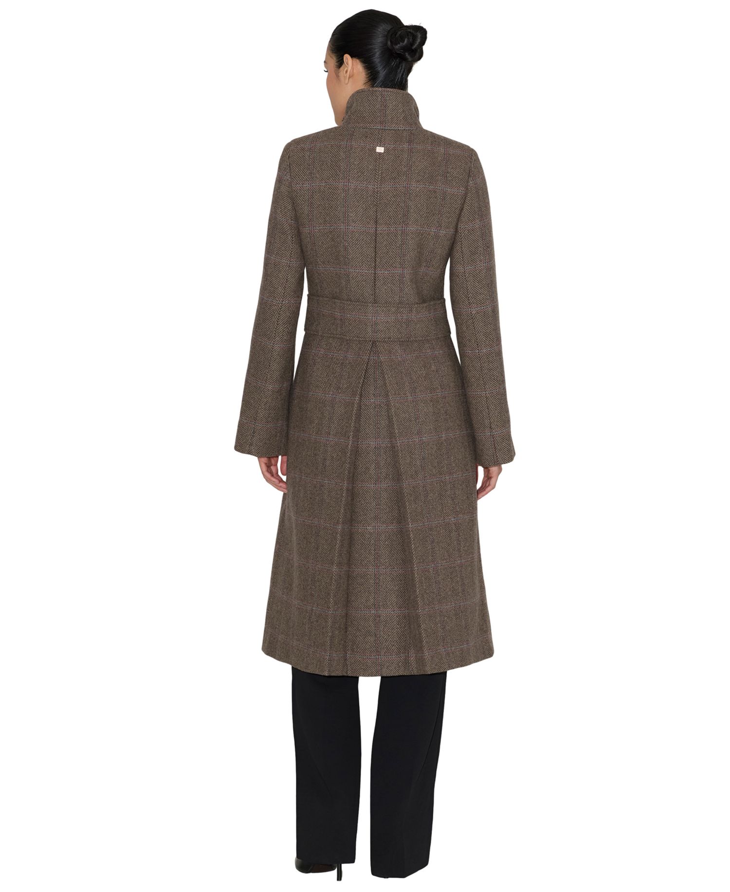 Women's Suzan-Hc Wool-Blend Herringbone Plaid Coat