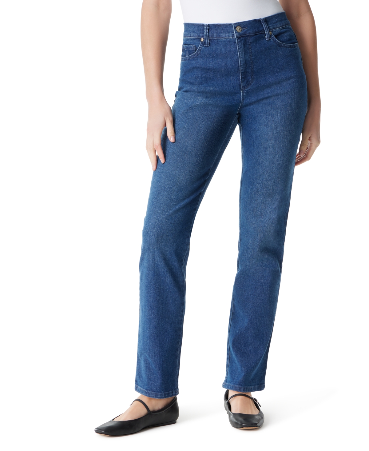Gloria Vanderbilt Women's Amanda Classic Straight Jeans, in Regular, Short & Long - Frisco Wash