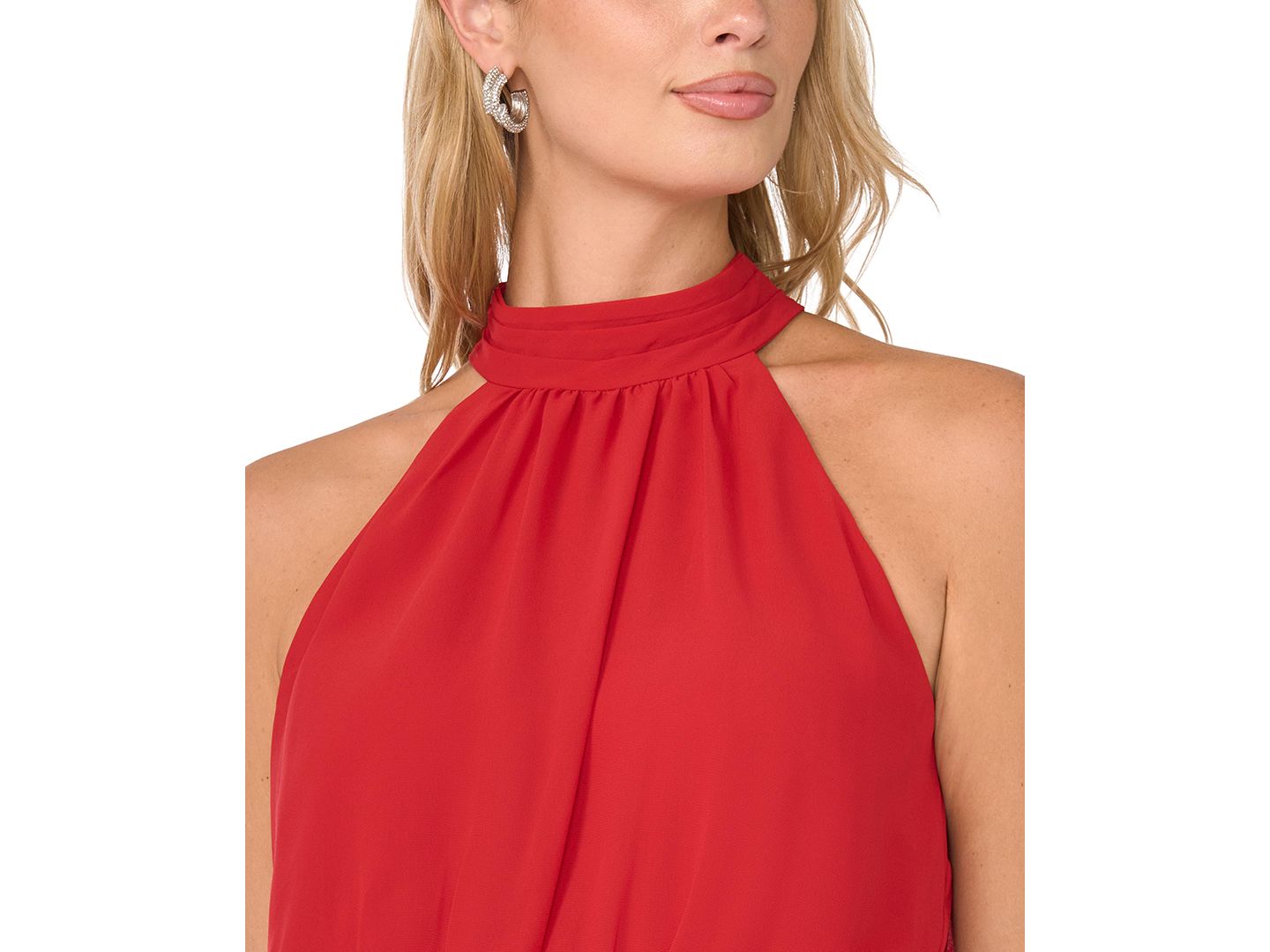 Женский комбинезон Vince Camuto Halter Tie-Back Wide-Leg Jumpsuit, цвет: Красный — фото 3