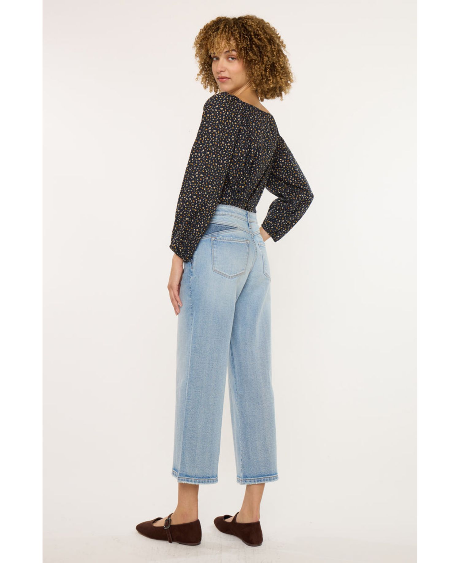 Women's Lorinne High Rise Cropped Wide Leg Jeans