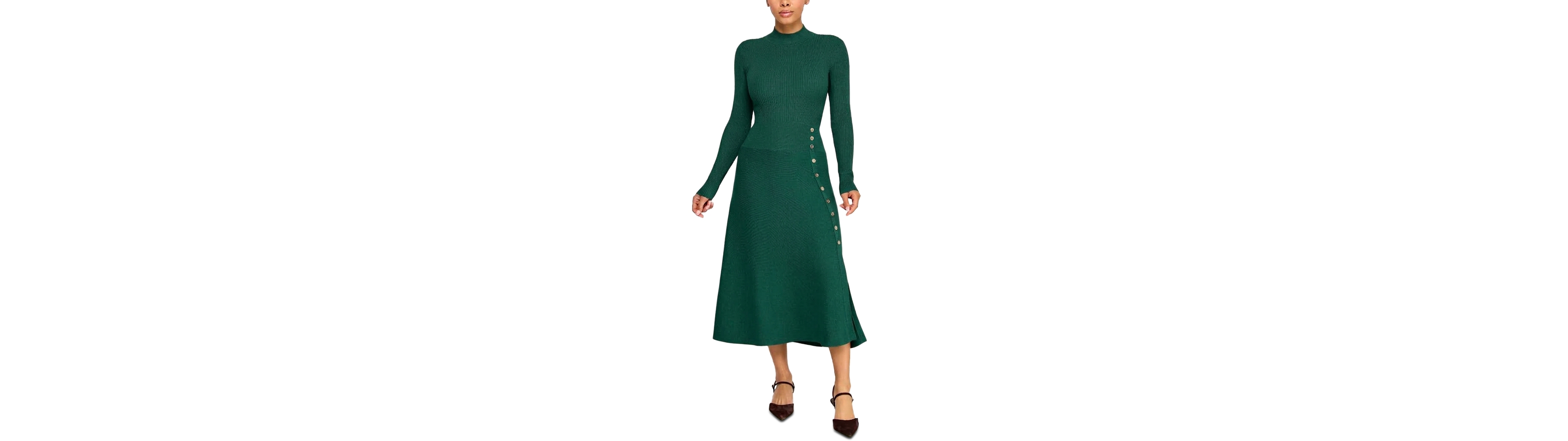 Invitee Women's Long Sleeve Fit & Flare Sweater Dress