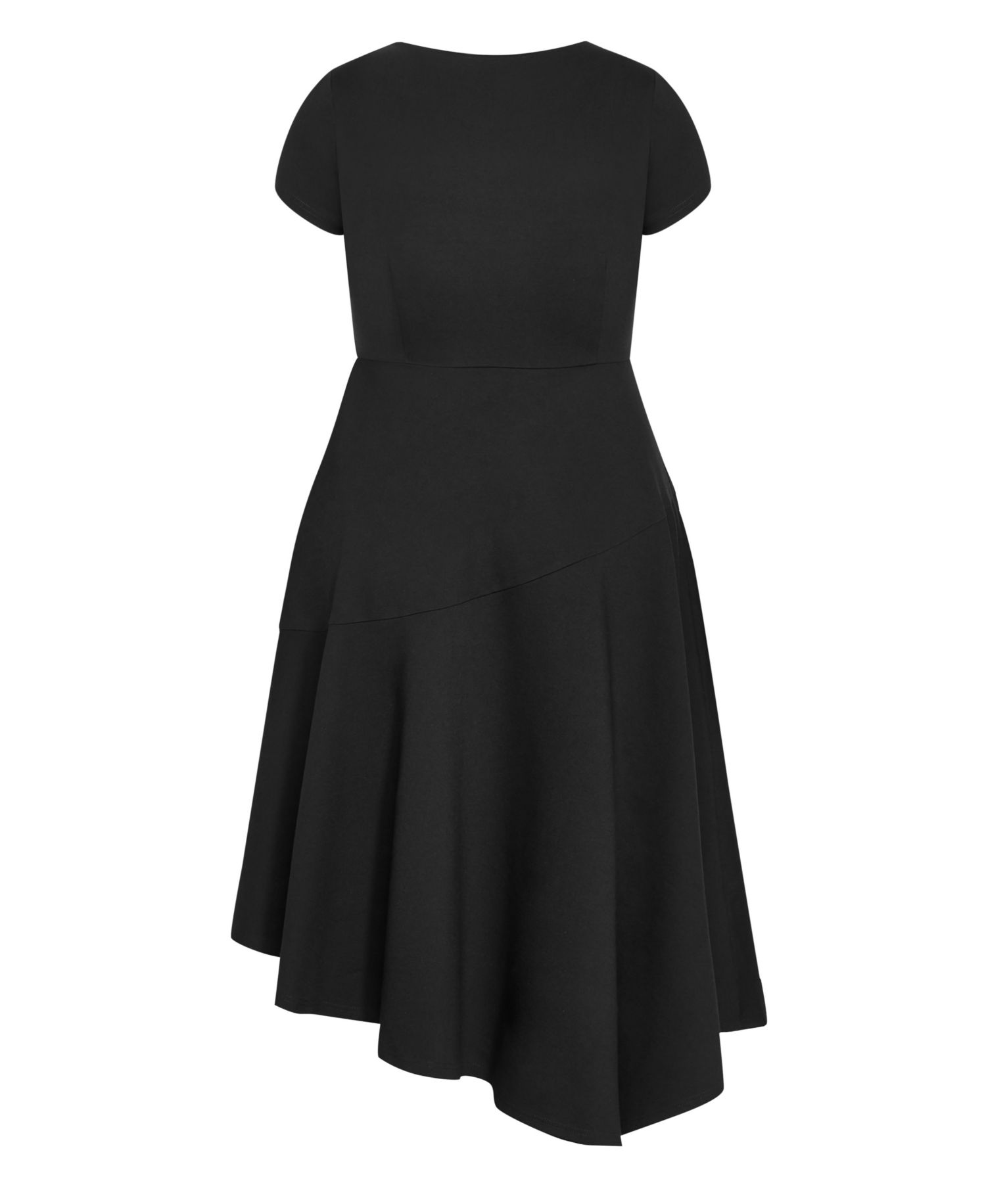 Plus Size Ponte Flare Midi Dress