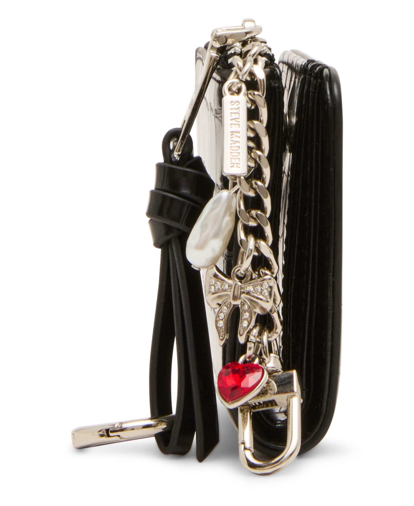 Женский кошелёк Steve Madden Sorella Snap Card Case Mini Bifold Wallet, цвет: Чёрный — фото 5