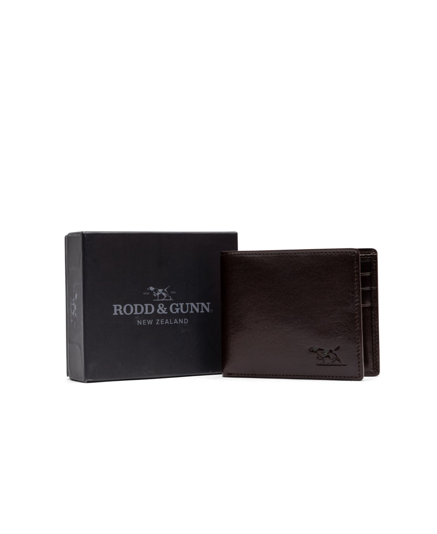 Мужской кошелёк Rodd & Gunn Wakefield Leather Bi-Fold Wallet, цвет: Шоколадный — фото 2