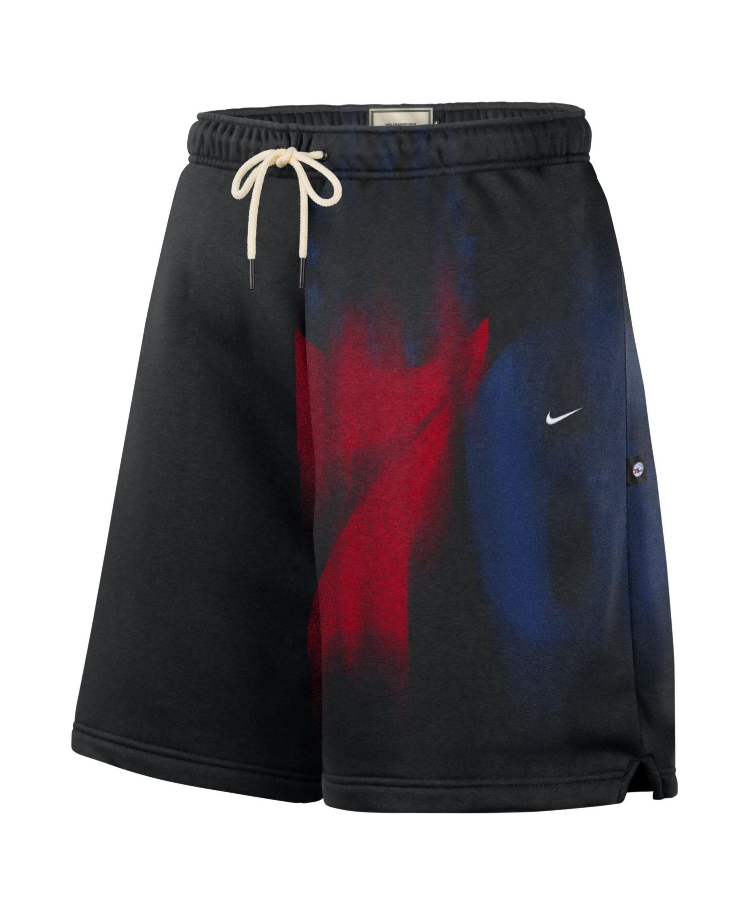 Men's Black Philadelphia 76ers 2026 Standard Issue Practice Icon Fleece Shorts