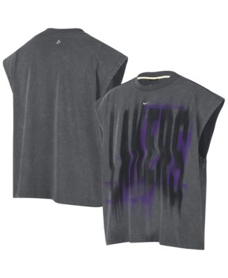 Men's Charcoal Los Angeles Lakers 2026 Standard Issue Pre-Game Sleeveless Top