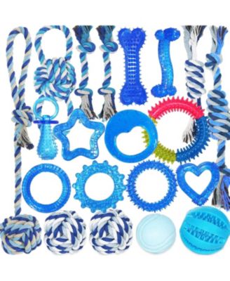 Christmas Dogs 15 Pack Interactive Tough Chew Rope Toy Set Holiday Gifts