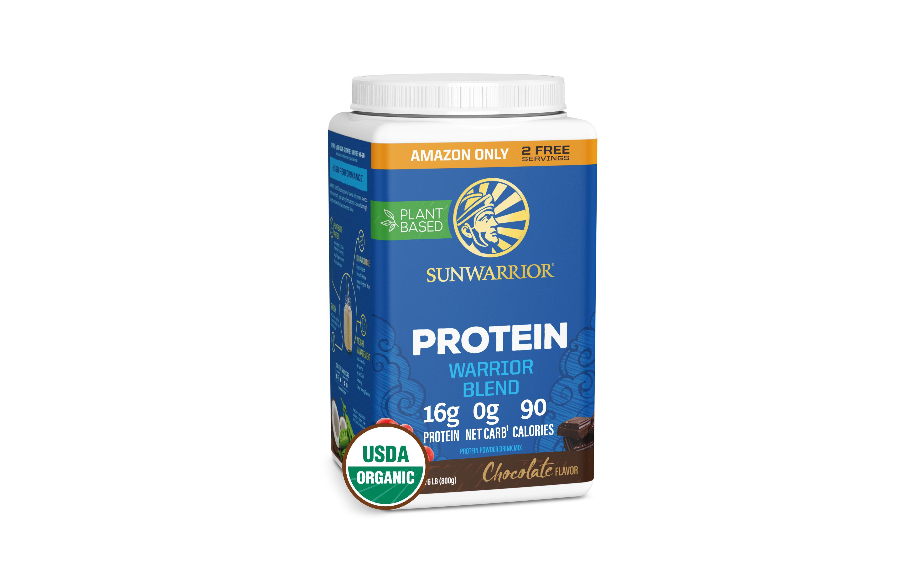 Sunwarrior Warrior Blend Protein Powder, Chocolate Flavor, 32 Servings