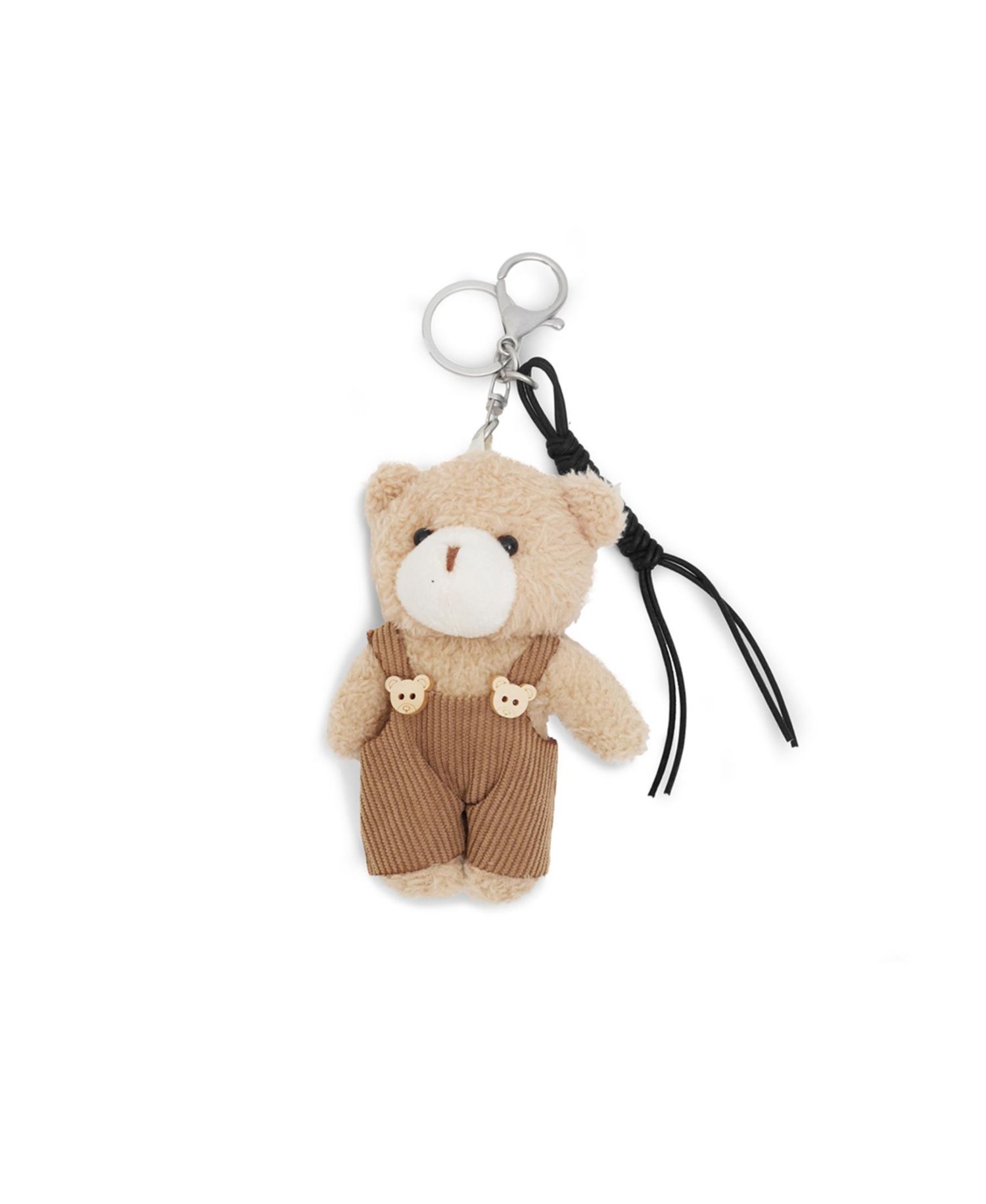 Teddy Bear Charm with Leather Tassel
