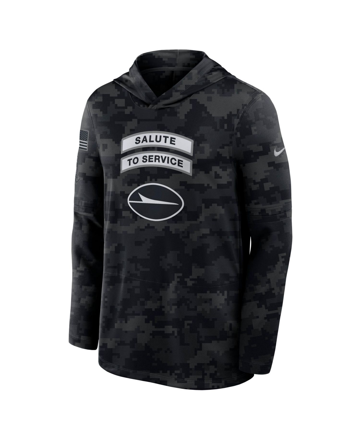 Men's Black New York Jets 2026 Salute to Service Sideline Lightweight Hooded Pullover