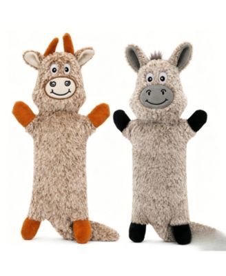 2 Pack Squeaky Crinkle Dog Toys For Puppies Small Medium Dogs