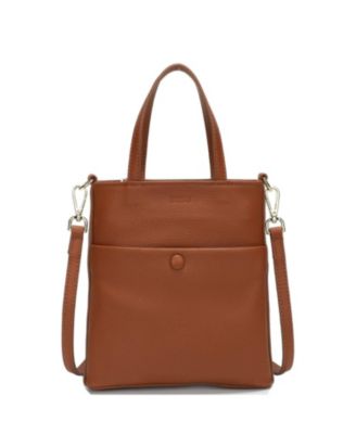 Genuine Leather Small Crossbody Messenger Bag for Women, Mini Top Handle Purse with Adjustable Shoulder Strap and Front Pocket