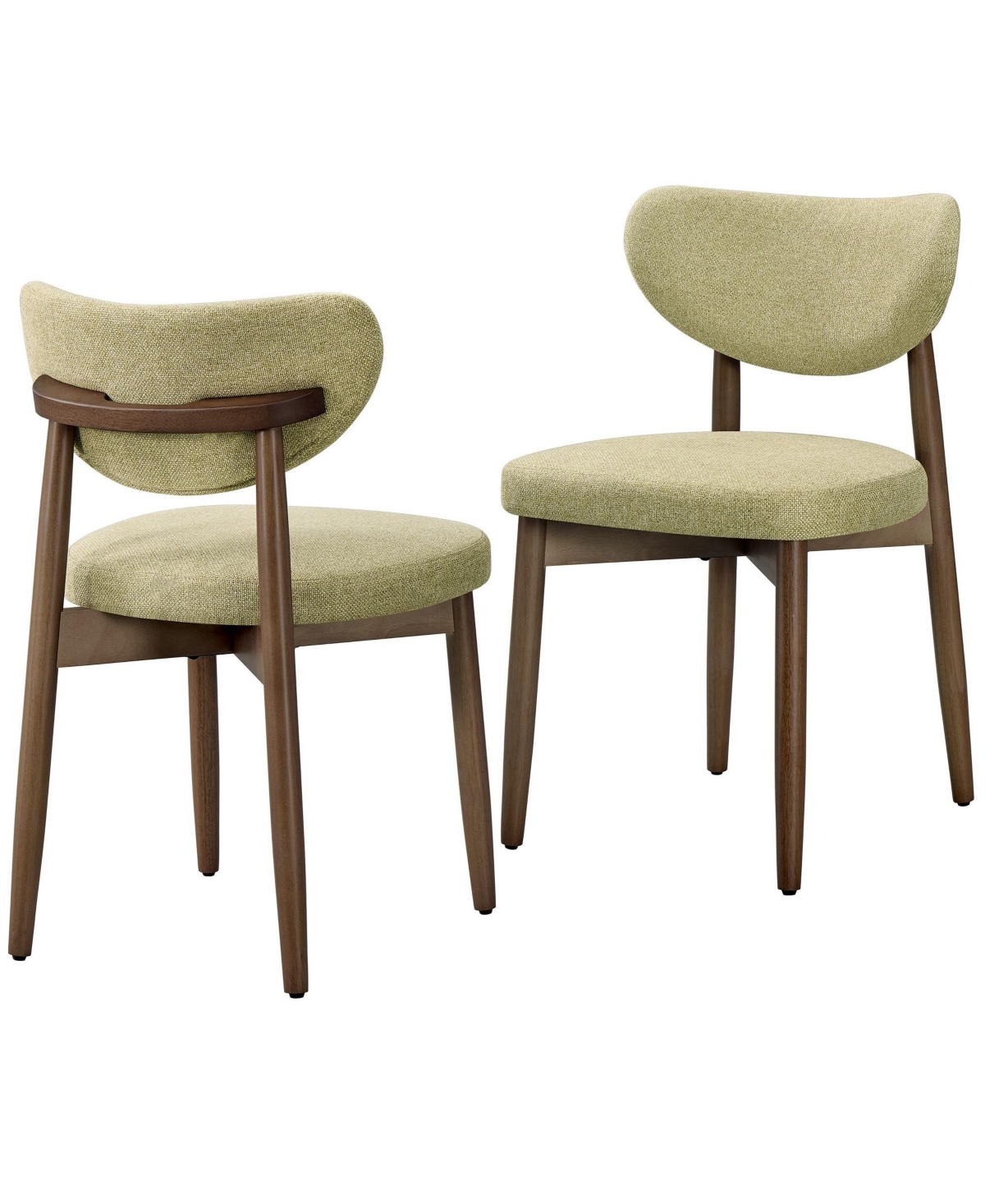 Slickblue 2 Piece Wooden Dining Chair Set for Kitchen and Dining Room - Green