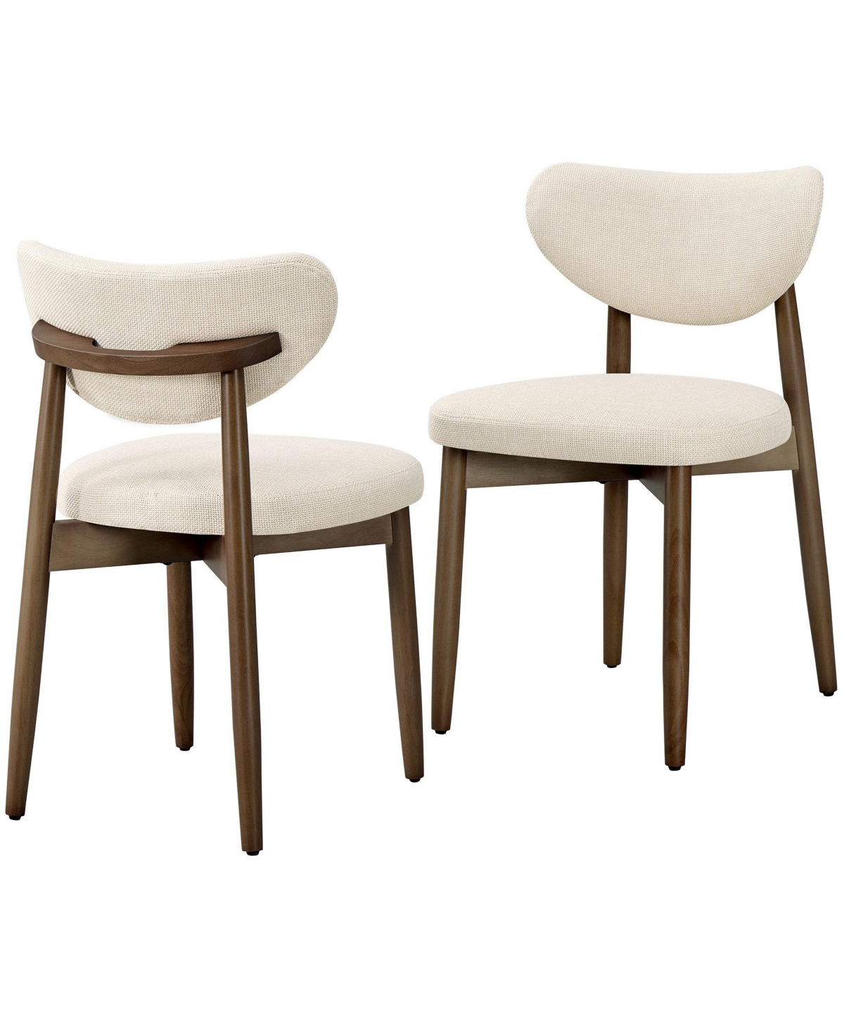 Slickblue 2 Piece Wooden Dining Chair Set for Kitchen and Dining Room - Beige