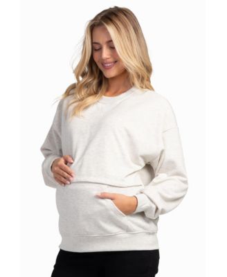 Maternity Nursing Drop-Shoulder Sweatshirt